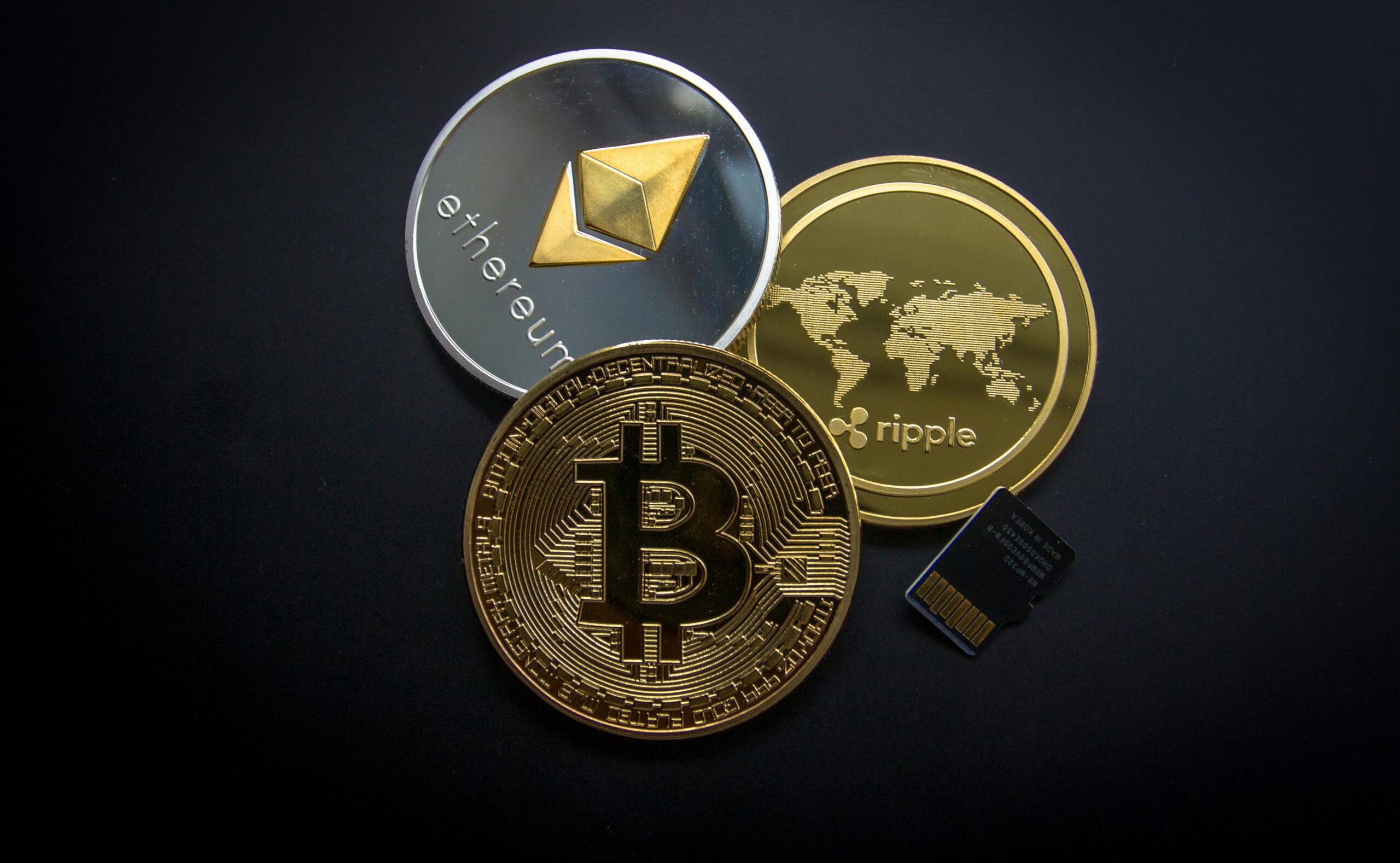 A image showing cryptocurrencies like Bitcoin and Ethereum.